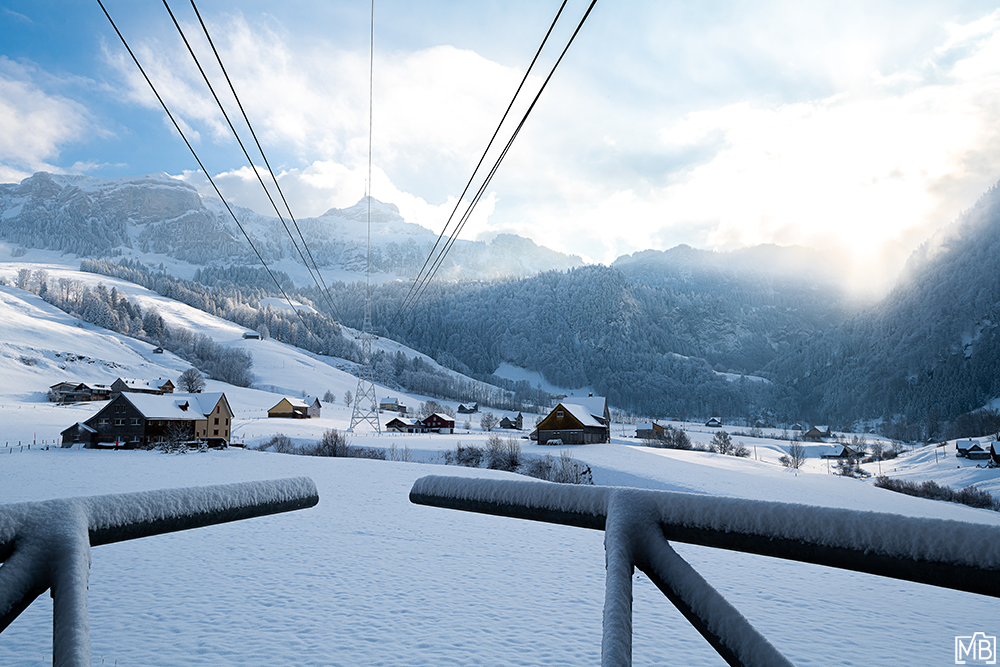 Winter Winterlandschaft Alpstein Hoher Kasten Seilbahn St. Gallen Appenzellerland Schweiz Switzerland